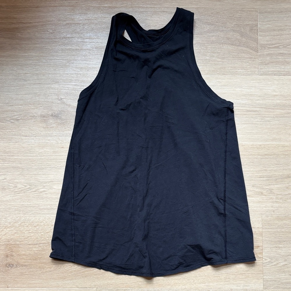 lululemon athletica Black Tank Top with open/tie-back